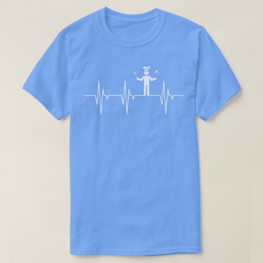 Köche Heartbeat Kochen Enthusiasten Koch Koch T-Shirt (Design vorne)