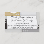 Köche Messer Koch Catering Kochkurs kulinarisch Visitenkarte (Rückseite)