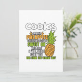 Köche sind wie Ananas. Dankeskarte (Stehend Vorderseite)