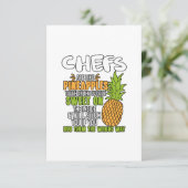 Köche sind wie Ananas. Dankeskarte (Stehend Vorderseite)