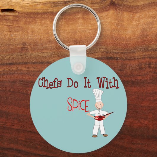 Köche tun es mit Gewürzen Schlüsselanhänger (Vorderseite)