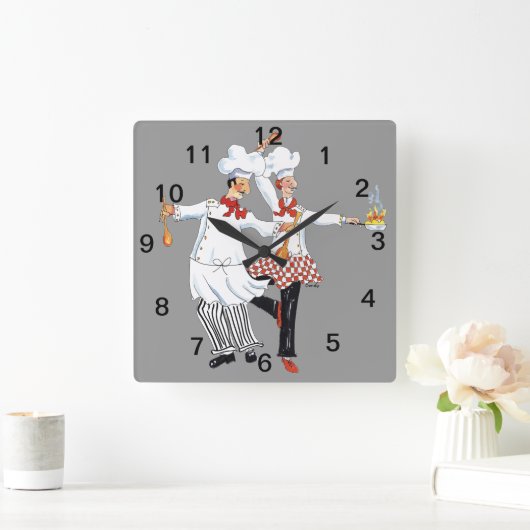 Köche - Wanduhr (Zuhause)