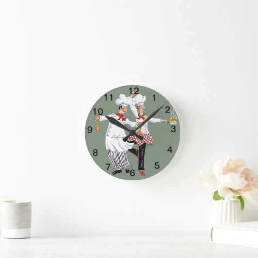 Köche - Wanduhr (Zuhause)