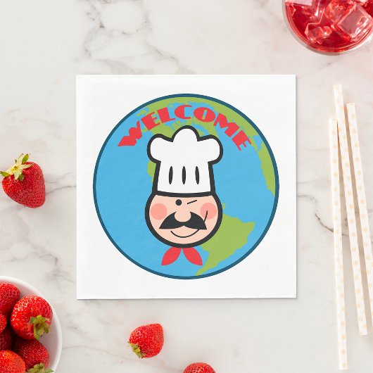 Köche willkommen serviette