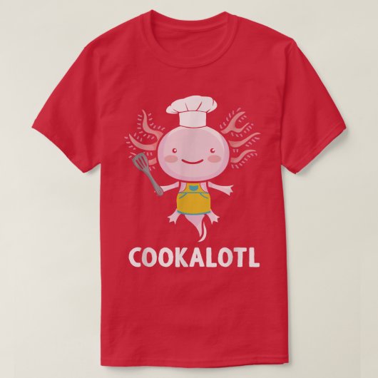 Kochecke Aolotl Koch mit Toque und Spatu T-Shirt (Design vorne)