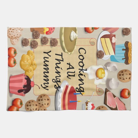 Kochen alles, Yummy Geschirrtuch (Horizontal)