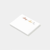 Kochen auf den Post-Itanmerkungen der Küsten-| Post-it Klebezettel (angewinkelt)