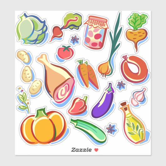 Kochen Aufkleber (Blatt)