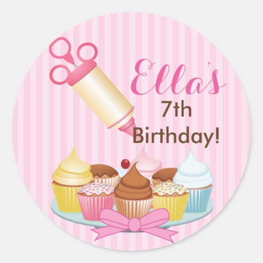 Kochen Backen Geburtstagsparty Gefallen Aufkleber (Vorderseite)