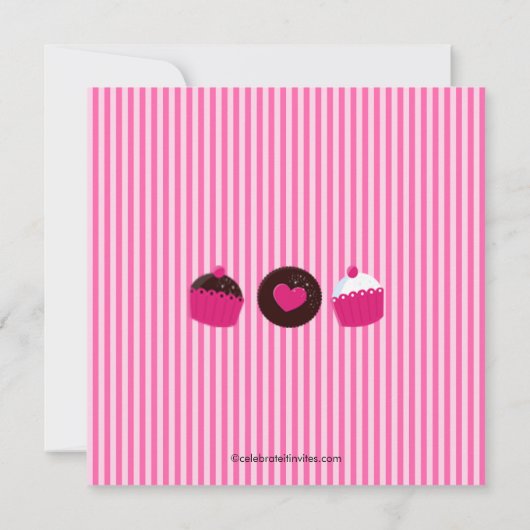 Kochen Backwaren Geburtstagsparty Einladung (Rückseite)