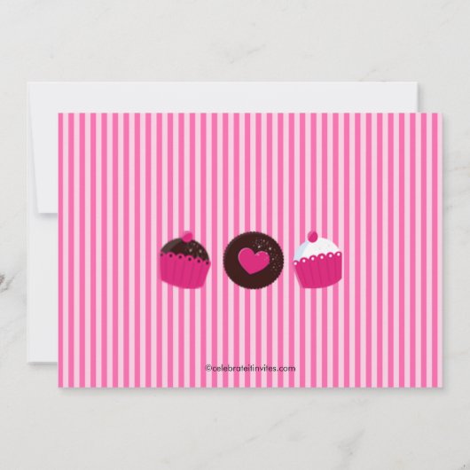 Kochen Backwaren Geburtstagsparty Einladung (Rückseite)