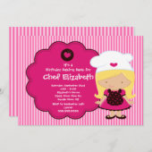 Kochen Backwaren Geburtstagsparty Einladung (Vorne/Hinten)
