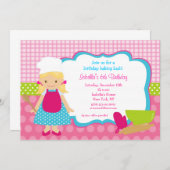 Kochen Backwaren Geburtstagsparty Einladungen (Vorne/Hinten)