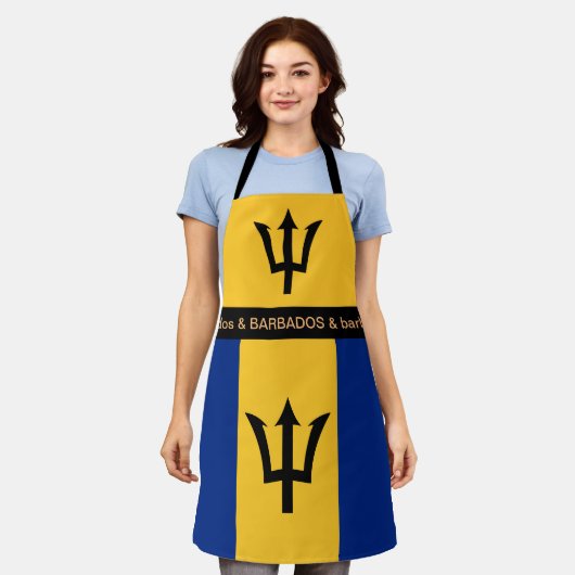 Kochen Barbados & Barbados Flag Köche Küche Schürze (Getragen)