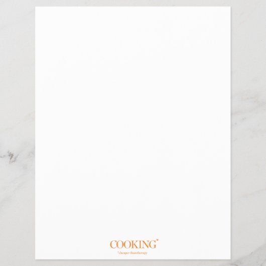 Kochen billiger als Therapie Flyer (Vorne)