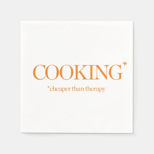 Kochen billiger als Therapie Serviette (Vorderseite)