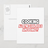 Kochen... Coole Kinder Postkarte (Vorne/Hinten)