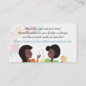 Kochen der afrikanischen amerikanischen Frauen der Visitenkarte (Rückseite)