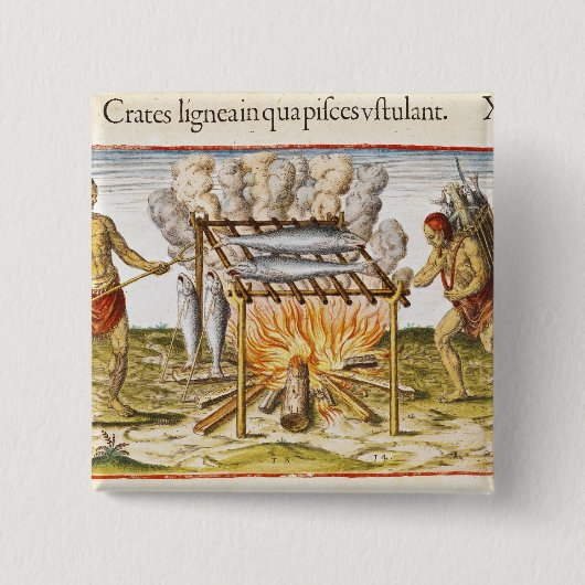 Kochen der Fische Button (Vorderseite)