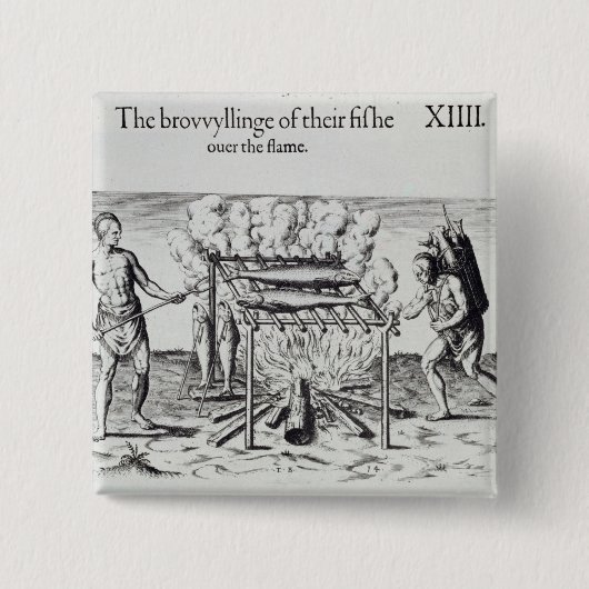 Kochen der Fische Button (Vorderseite)