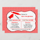 Kochen der Geburtstags-Party Einladung (Vorne/Hinten)