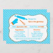 Kochen der Geburtstags-Party Einladung (Vorne/Hinten)