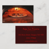 Kochen der Pizza-Visitenkarte Visitenkarte (Vorne/Hinten)