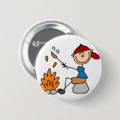 Kochen des Hotdog-Campings-Knopfes Button (Vorne & Hinten)