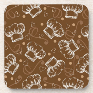 Kochen des Musters mit Kochshut Getränkeuntersetzer