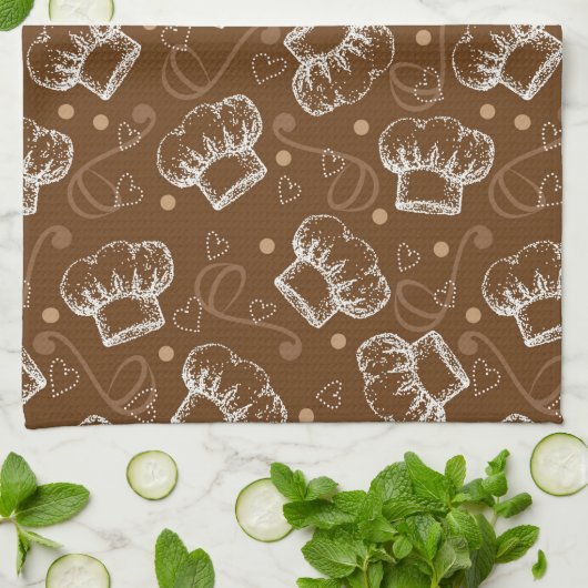 Kochen des Musters mit Kochshut Handtuch (Gefaltet)