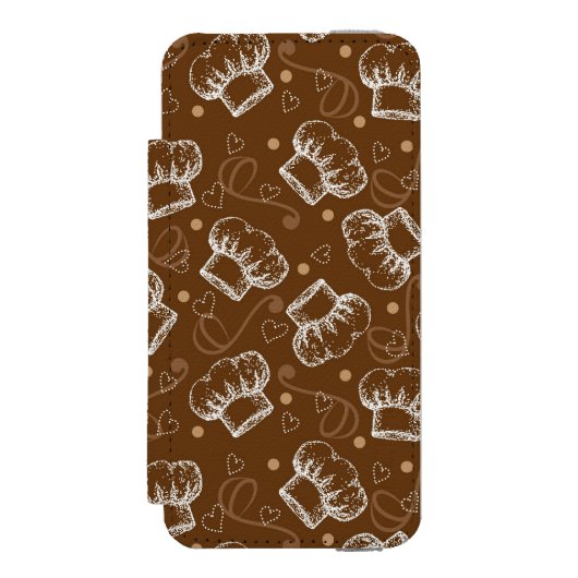 Kochen des Musters mit Kochshut Incipio iPhone Geldbeutel-Hülle (Folio Vorderseite)