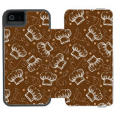 Kochen des Musters mit Kochshut Incipio iPhone Geldbeutel-Hülle (Folio Geöffnet)