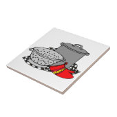 Kochen des Topfes u. des Siebs Fliese (Seite)