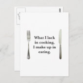 Kochen & Essen Postkarte (Vorne/Hinten)