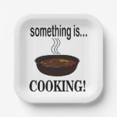 Kochen Etwas ist Kochen Party Pappteller (Vorderseite)