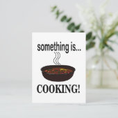 Kochen Etwas ist Kochen Postkarte (Stehend Vorderseite)