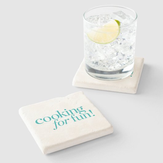 Kochen für Spaß Steinuntersetzer (Seitenansicht)