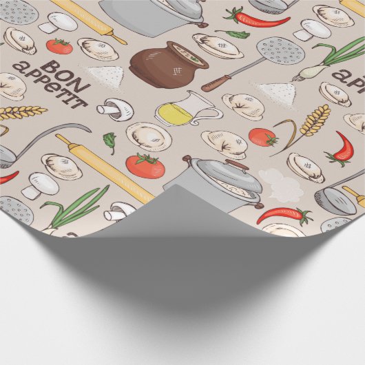 Kochen Geschenkpapier (Ecke)