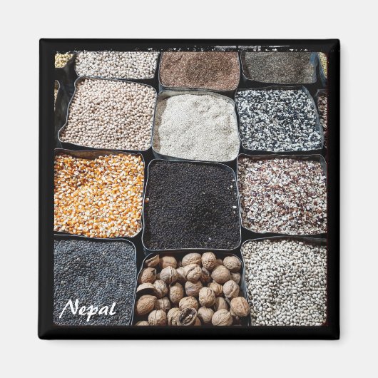 Kochen im Himalaya, Grundstoffe - Nepal Magnet (Vorne)
