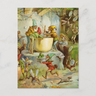 Kochen in der Gnome-Küche Postkarte