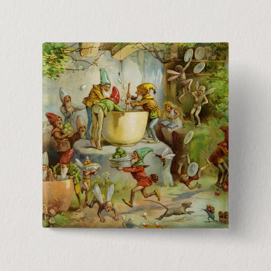 Kochen in der Küche Button (Vorderseite)