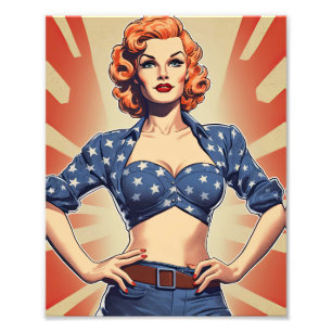 Kochen in ihrer Küche Fotodruck