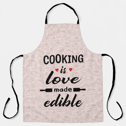 Kochen ist ein lustiger Slogan für Liebe Schürze (Vorderseite)