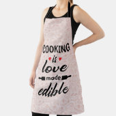 Kochen ist ein lustiger Slogan für Liebe Schürze (InSitu)