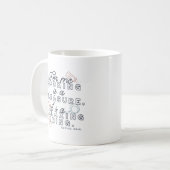 Kochen ist eine angenehme Sache Typografie II Kaffeetasse (Vorderseite Links)