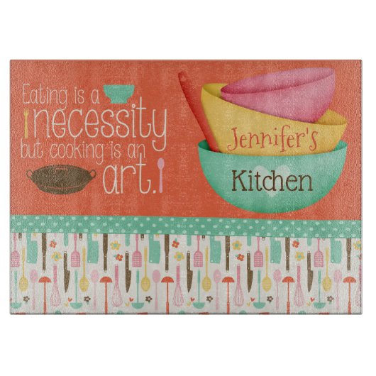 Kochen ist eine Art Personalisiertes Schneidebrett (Vorderseite)