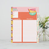 Kochen ist eine Art Rezept Beilage - doppelseitig (Stehend Vorderseite)