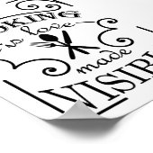 "Kochen ist Liebe sichtbar gemacht" Zitat Poster (Ecke)