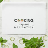 Kochen ist meine Art Meditation - Funny Kitchen Geschirrtuch (Gefaltet)