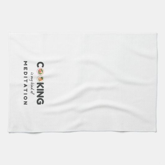 Kochen ist meine Art Meditation - Funny Kitchen Geschirrtuch (Horizontal)